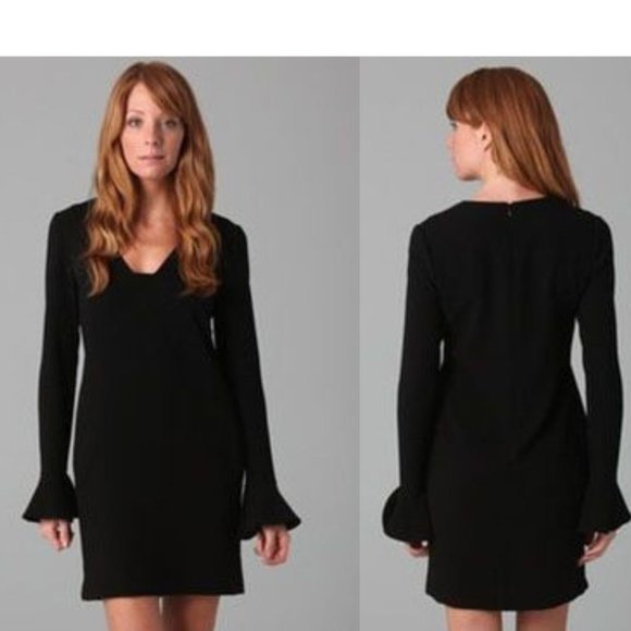 Diane Von Furstenberg Dresses & Skirts - DVF Diane Von Furstenberg Hazina Bell Long Sleeve Black Dress Size 4